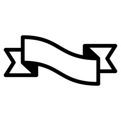 ribbon banner decoration ornament icon