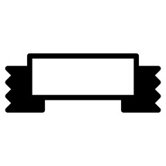 ribbon banner decoration ornament icon
