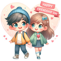 Watercolor Best Friend Clipart Bundle Friendship Day, BFF Card Making, Girlfriends, Female friends, Besties, Soul Sisters, friends forever Sublimation Graphics