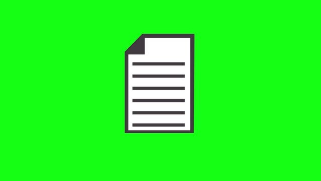 PDF file document symbol. Black line Document icon isolated on white background. File icon.