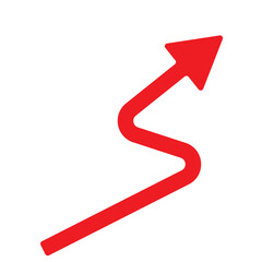 Red direction arrow on a white background eps 10	