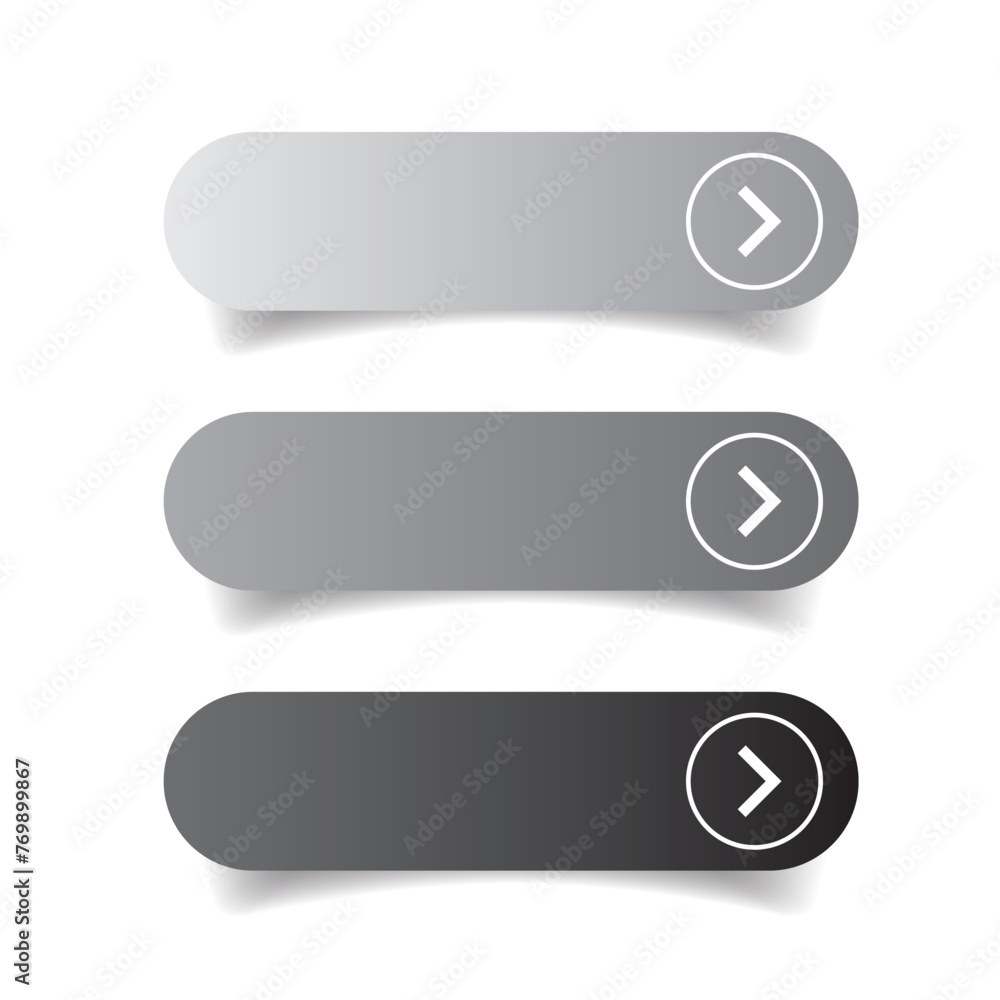 Poster empty web button set vector