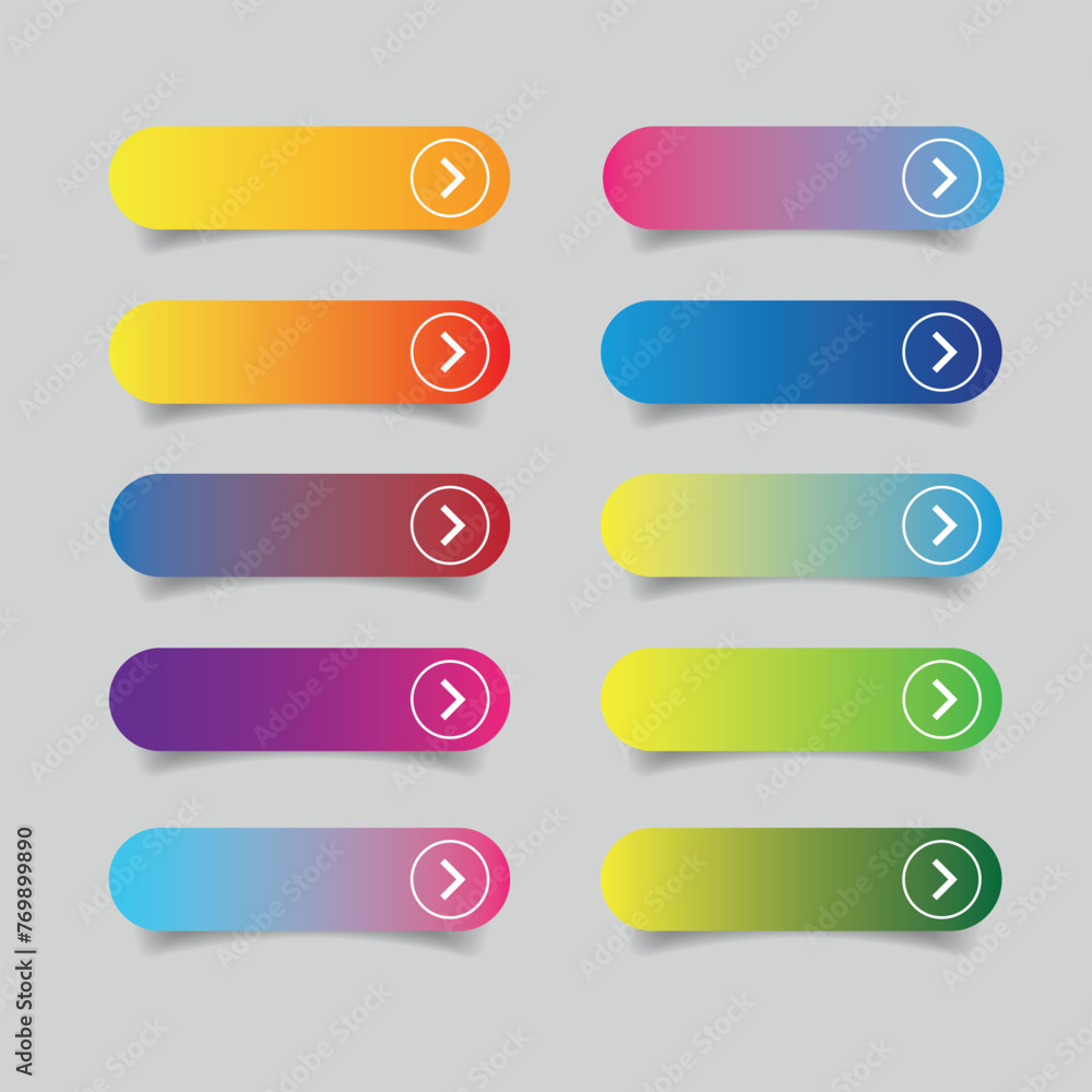 Poster empty web button set vector