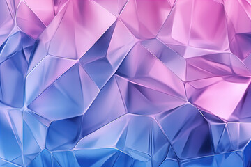 3d Illustratio, Blue and Pink crystal Glass background
