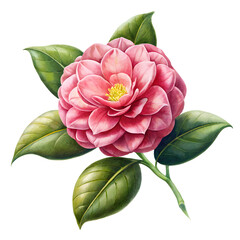 Illustration of a kamalia flower isolated on transparent background