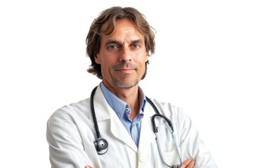 Fototapeta premium Portrait of a compassionate pediatrician who specializes in caring for children and supporting their families