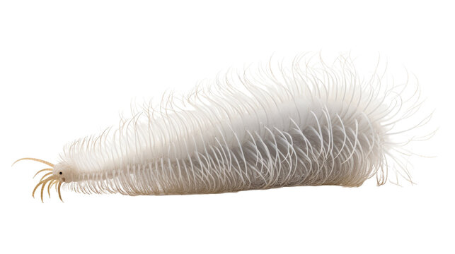 Horsehair Worm Close-Up on transparent background