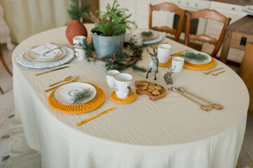 christmas table setting
