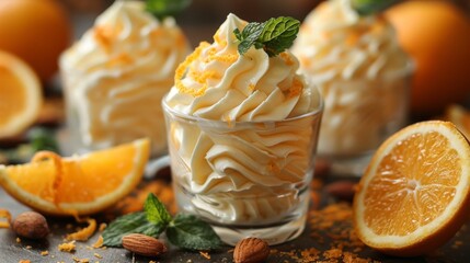 Tangy Delight: Orange Infused Yoghurt Cream Sensation