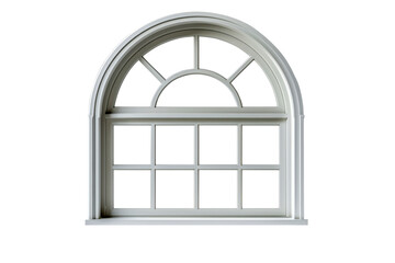 Modern and minimal house window for interior decoration isolated on background, open office glass window frame.