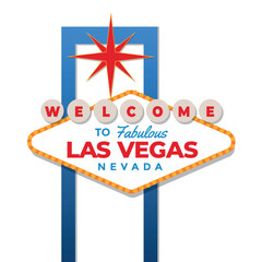 Las vegas sign design isolated on white background. Welcome to fabulous Las Vegas sign. Vector stock © Jessica