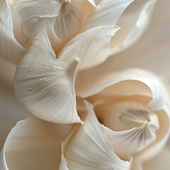 The delicate paper-like skin of a garlic clove