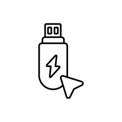 USB icon design with white background stock illustration