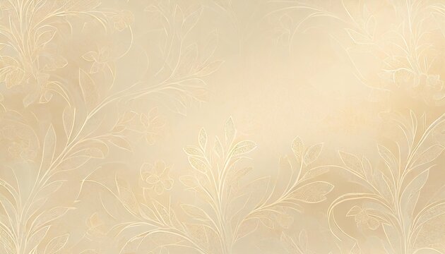 wallpaper with a subtle elegant floral pattern on a cream background