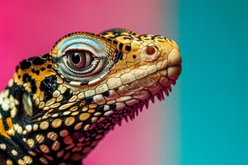 Fototapeta premium Portrait of a iguana