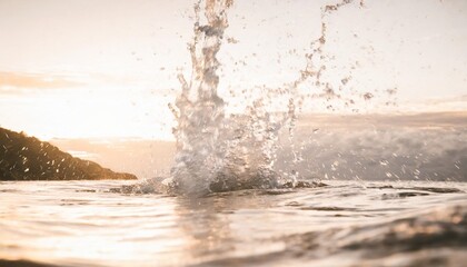 water splashing above white background