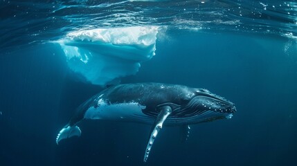 Marine life and icebergs under threat A call for ocean conservation and heightened climate awareness