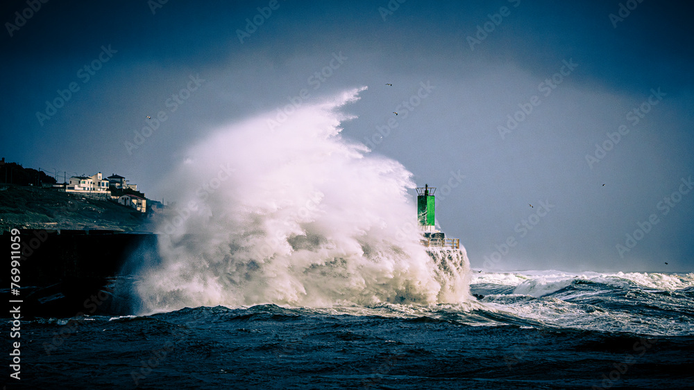 Canvas Prints waves crashing on the rocks