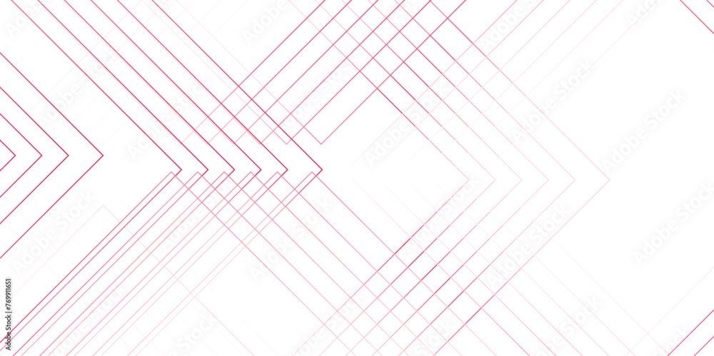 Aufkleber Abstract seamless modern architecture white and red color technology concept with geometric line. Simple block background with lines. Futuristic blueprint background with modern design.