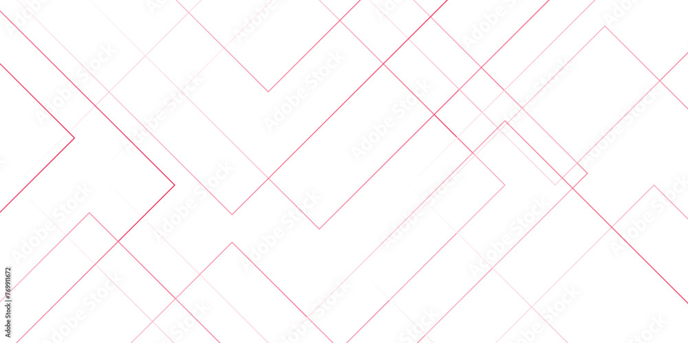 Aufkleber Abstract seamless modern architecture white and red color technology concept with geometric line. Simple block background with lines. Futuristic blueprint background with modern design.
