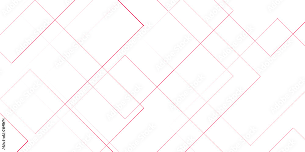 Aufkleber Abstract seamless modern architecture white and red color technology concept with geometric line. Simple block background with lines. Futuristic blueprint background with modern design.