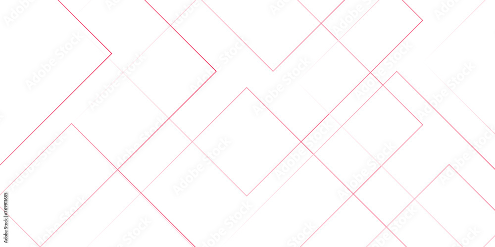 Aufkleber Abstract seamless modern architecture white and red color technology concept with geometric line. Simple block background with lines. Futuristic blueprint background with modern design.