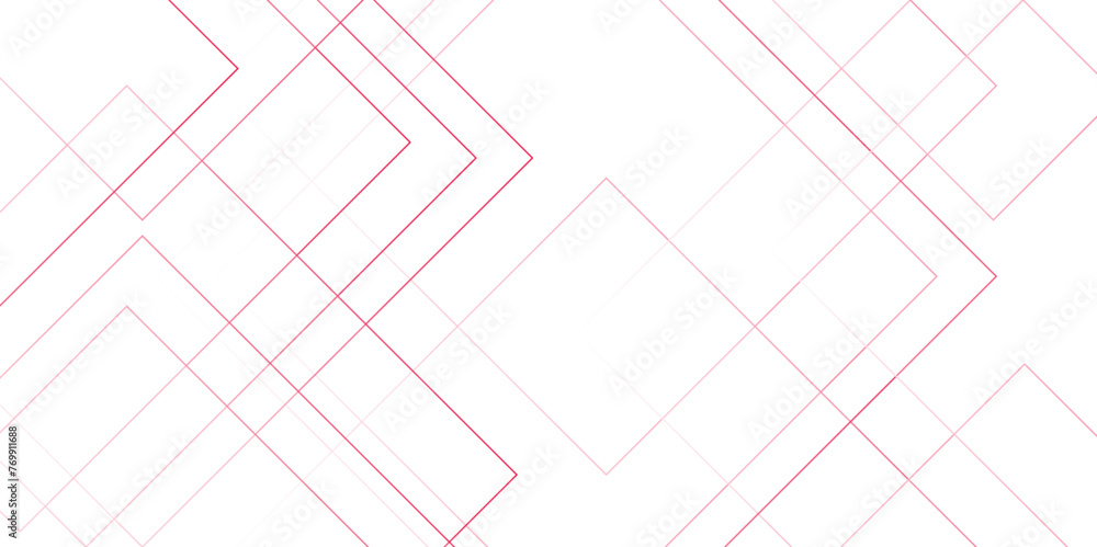 Aufkleber Abstract seamless modern architecture white and red color technology concept with geometric line. Simple block background with lines. Futuristic blueprint background with modern design.