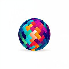 Obraz premium abstract colorful sphere with shadow on white background. Vector illustration.