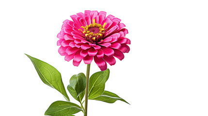 Zinnia Closeup on transparent background