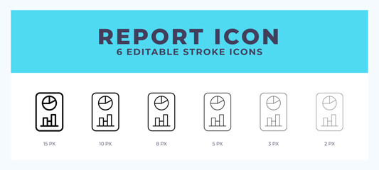 Report stroke icon for web. Mobile apps and ui.