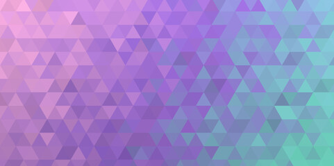 Abstract Triangle Shaped Low Poly Fractal Design Purple Gradient Mosaic Textured Background. For Interior design & Backdrop, Websites, Presentations, Brochures, Social Media Graphics.