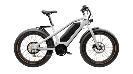 Isolated Electric Bicycle on transparent background.