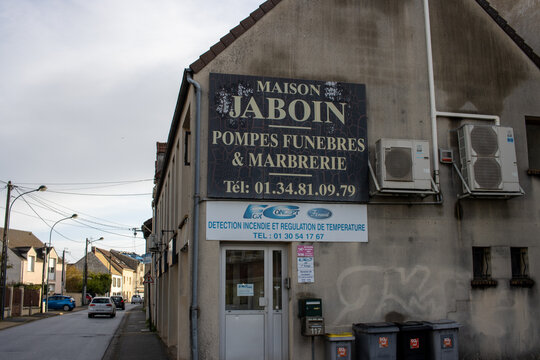 Paris, France, 9 November 2024 : Maison JABOIN Funeral Services Storefront.
