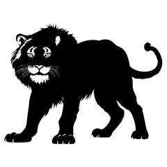 black lion illustration