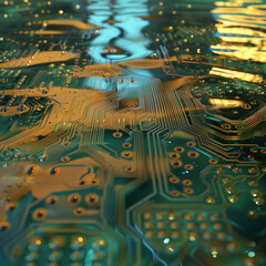 Electronic Circuit Board Submerged in Conformal Coat Dip Coating Technique