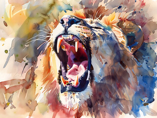 Lion paintings wall art present strength and victory