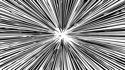 Abstract Black and White Radial Lines Explosion Background