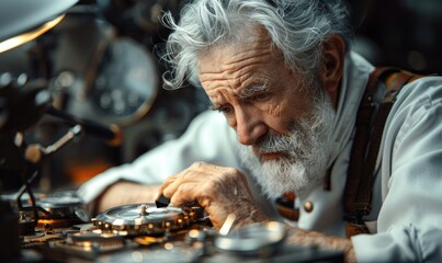 A watchmaker at work