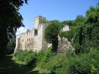 Fototapeta na wymiar Eckardsburg mittelalterliche Burg bzw Burgruine in Sachsen-Anhalt im Burgenlandkreis