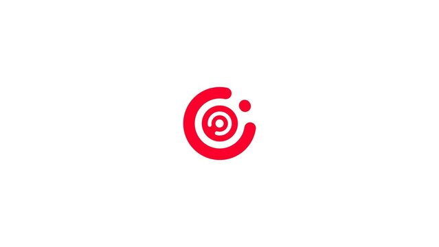 Loading bar animation isolated on a white background dots slowly pulsing inside Loop. Аlpha channel.