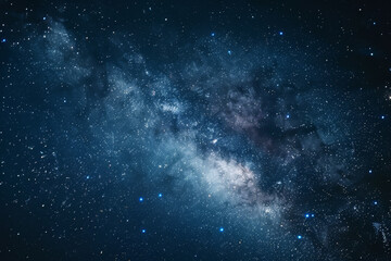 The sky is filled with stars and the Milky Way