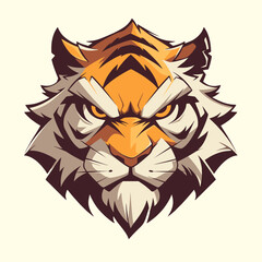 tiger head vector illustration