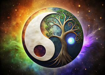 The concept of balance inherent in the yin-yang philosophy intertwines with the symbolic significance of Yggdrasil, the Norse mythological Tree of Life