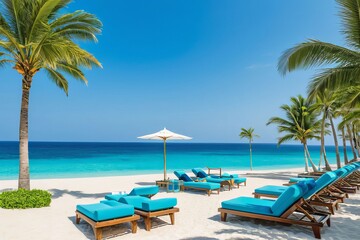 Heavenly retreat: Experience the beauty of beach life and a luxurious poolside vacation in a hot country