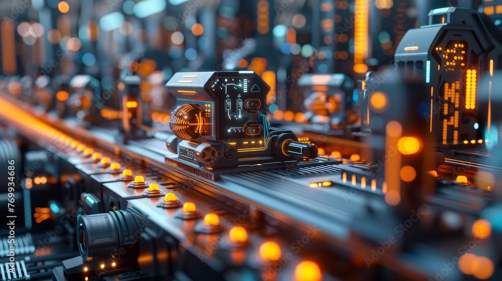 Poster dive into the industrial iot, optimized factory automation and data management