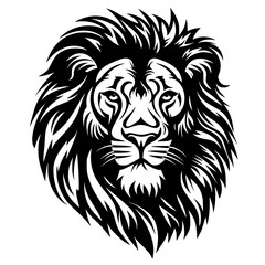 Obraz premium lion head silhouette