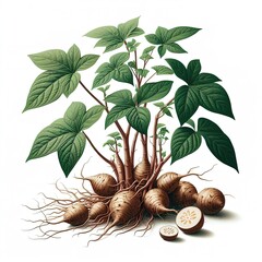 Dioscorea villosa (Wild Yam) - obrazy, fototapety, plakaty