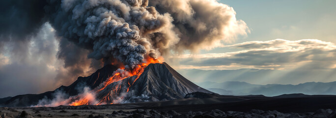 Majestic volcanic eruption