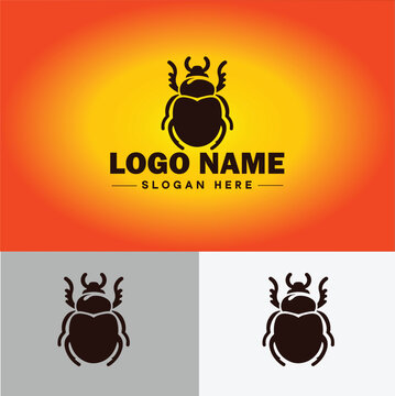 June bug bee logo icon vector for business brand app icon June bug Insect bee logo template