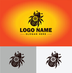 June bug bee logo icon vector for business brand app icon June bug Insect bee logo template